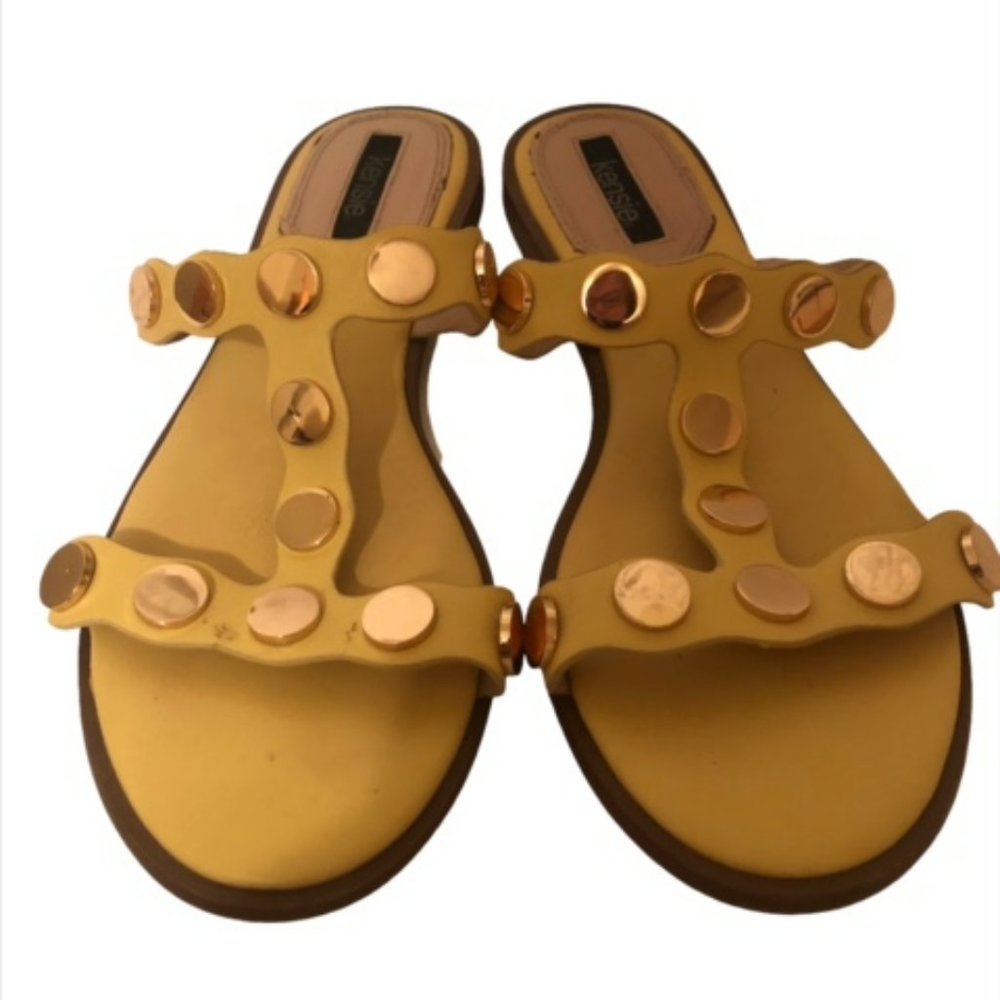 Kensie Women's Yellow Slide Sandals Size 8M
